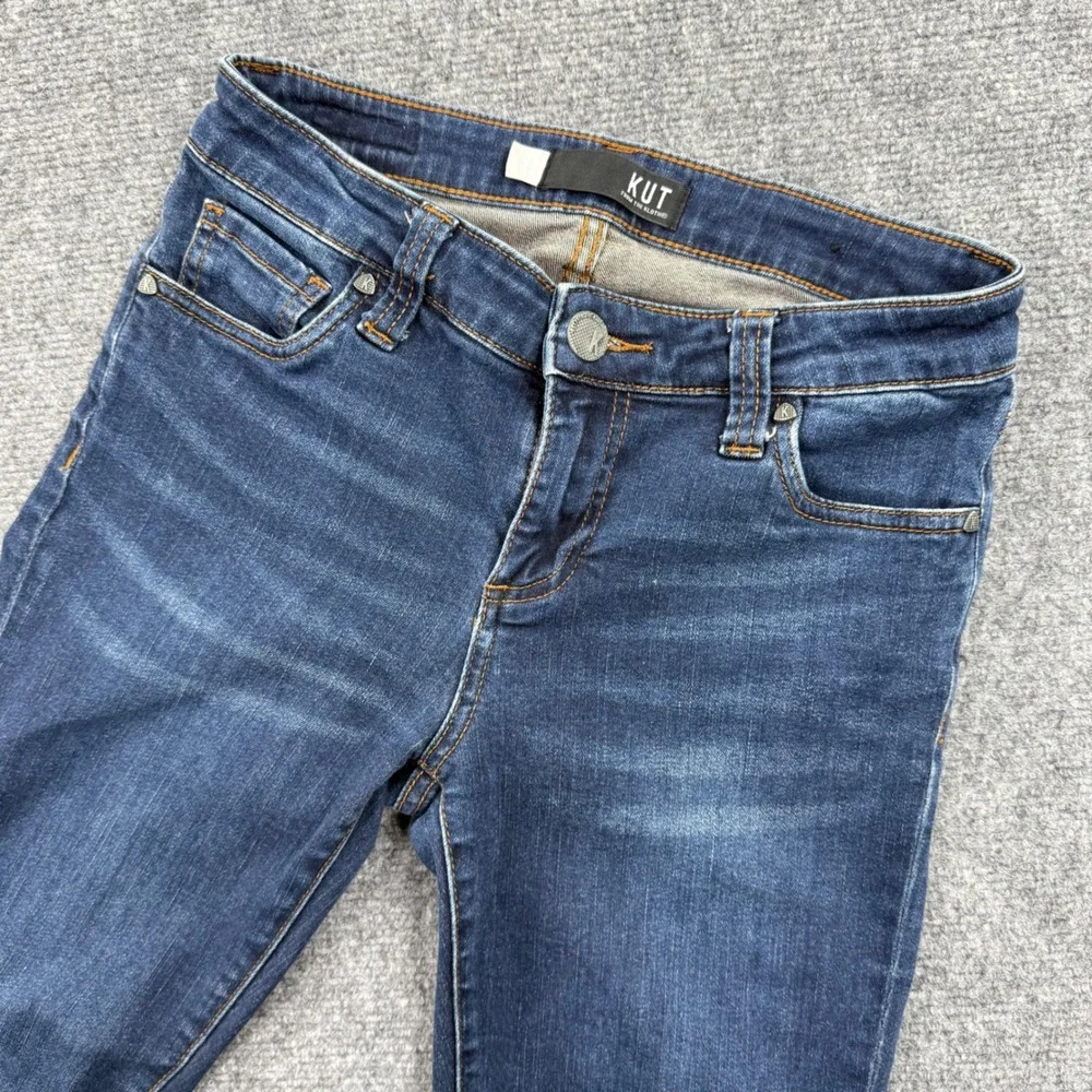 KUT from the Kloth Connie Jeans Size 2 Ankle Skinny Dark Wash Zip Ankle  Women's